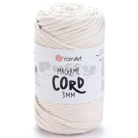 YARNART MACRAME CORD 3MM 752 світло-молочний