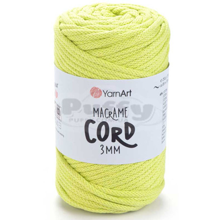 YARNART MACRAME CORD 3MM 755 салат