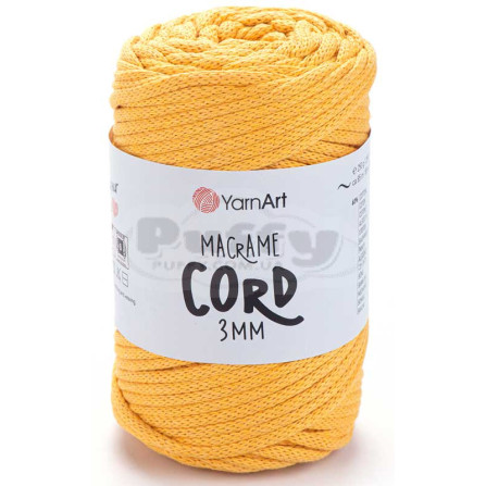 YARNART MACRAME CORD 3MM 764 жовтий