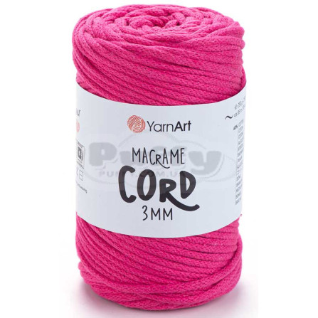 YARNART MACRAME CORD 3MM 771 фуксія