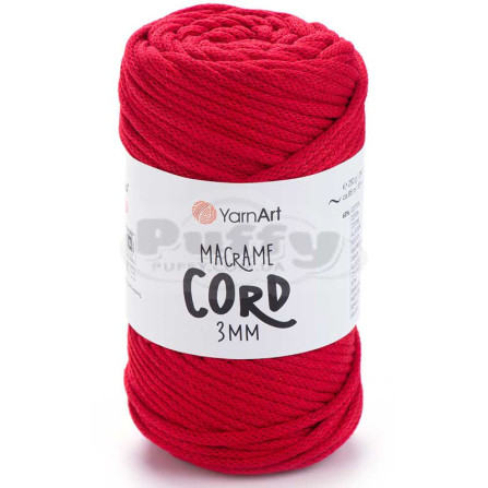 YARNART MACRAME CORD 3MM 773 криваво-червоний