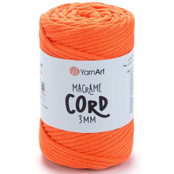 YARNART MACRAME CORD 3MM 800 морквяний