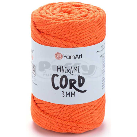 YARNART MACRAME CORD 3MM 800 морковный