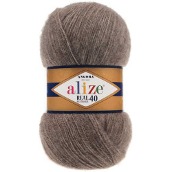 ALIZE ANGORA REAL40 553 коричневый меланж