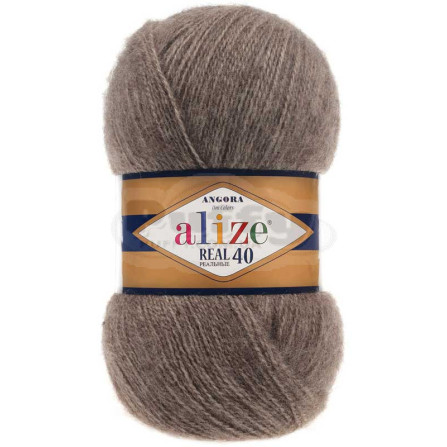 ALIZE ANGORA REAL40 553 коричневий меланж