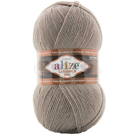 ALIZE LANAGOLD FINE 990 молочно-коричневий